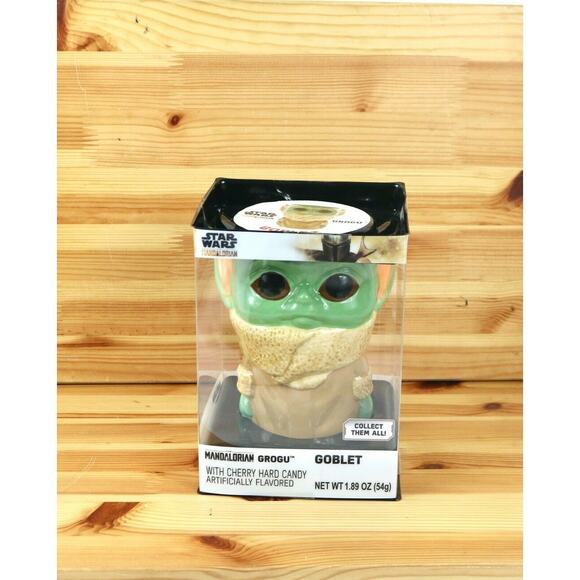 New Star Wars Mandalorian Grogu Galerie Ceramic Goblet w/ Cherry Hard Candy - Picture 1 of 5